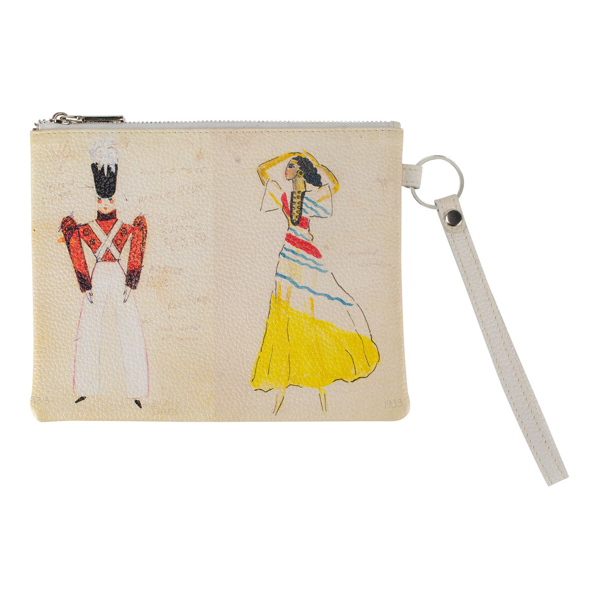 Archival Costume Leather Clutch Bag