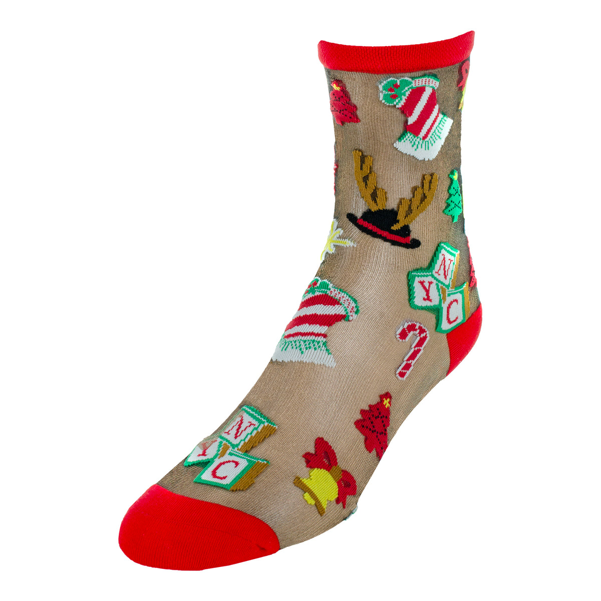 Christmas Spectacular Icons Sheer Socks