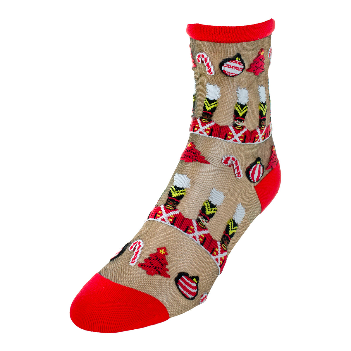 Christmas Spectacular Wooden Soldiers Sheer Socks