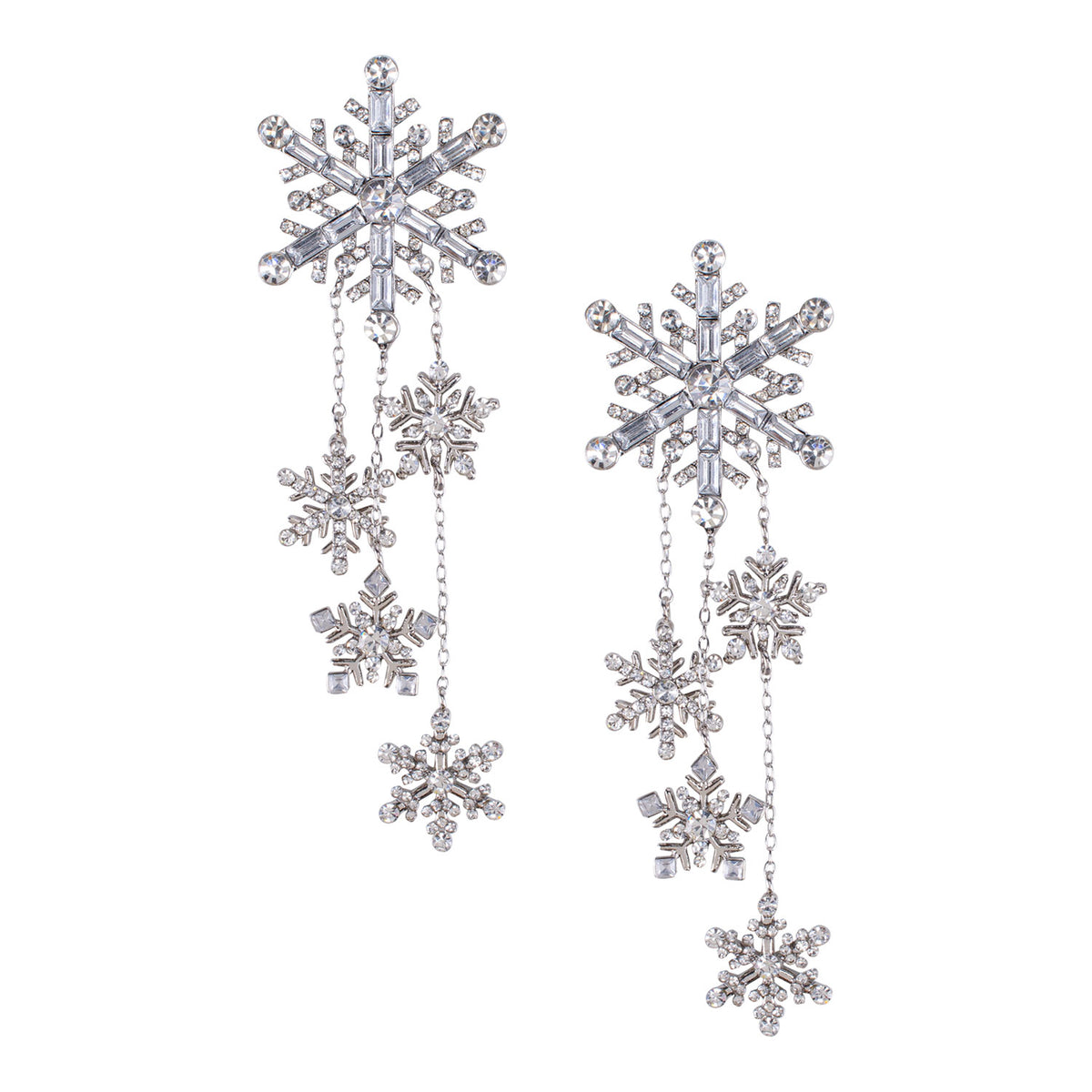 Bauble Bar Snowflake Statement Drop Earrings