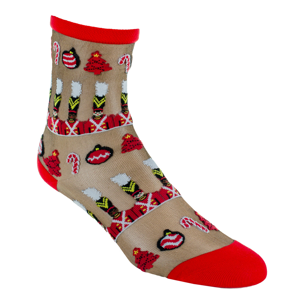 Christmas Spectacular Wooden Soldiers Sheer Socks