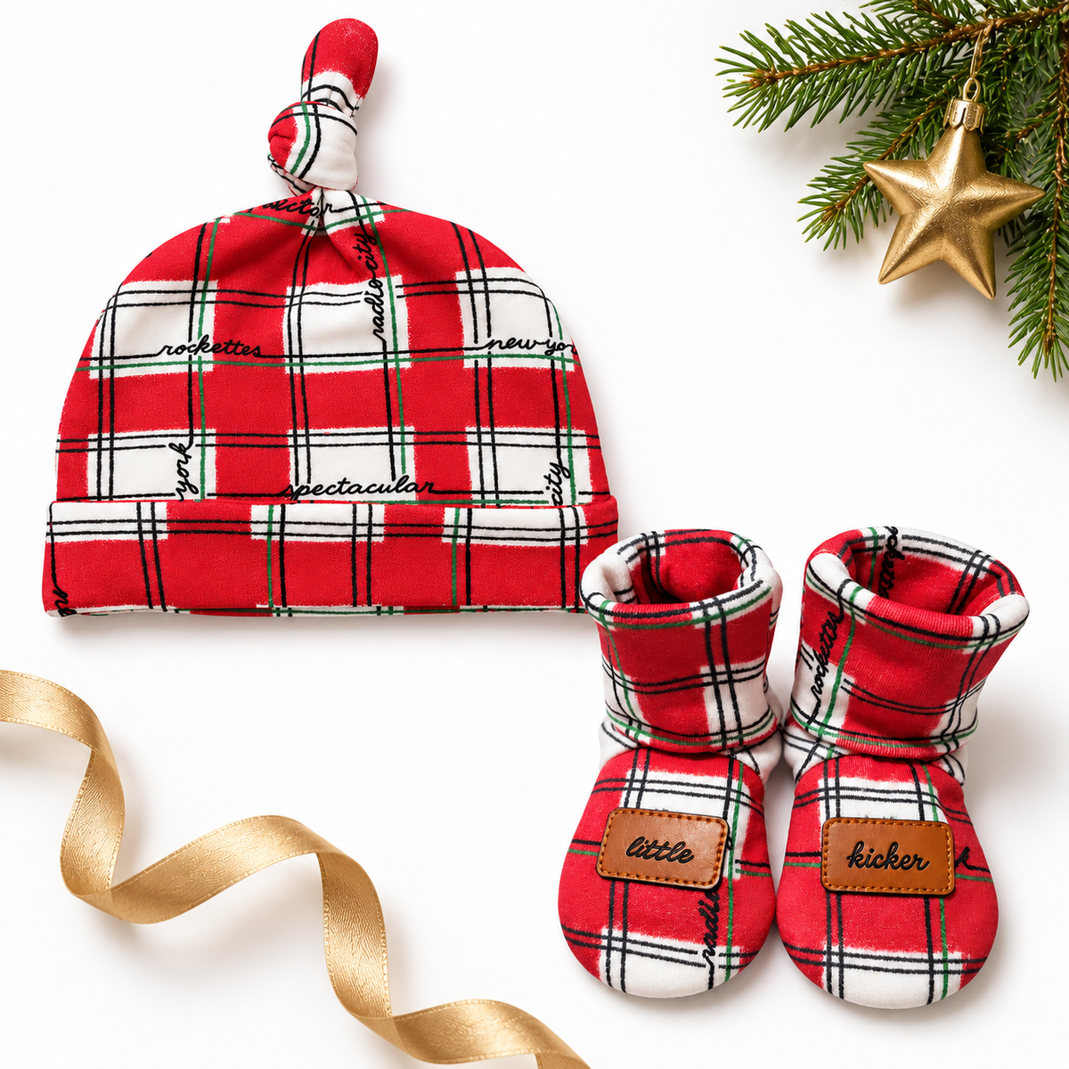 Christmas Spectacular Organic Cotton Knotted Baby Hat