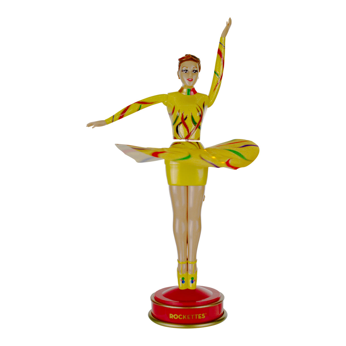 Radio City Rockettes Gold Spinning Christmas Lights Dancer Doll